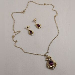 Avon Jewelry Set Gold Necklace